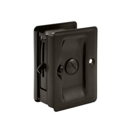 Dendesigns 3.25 x 2.25 in. Heavy Duty Adjustable Privacy Pocket Lock- Oil Rubbed Bronze - Solid DE3239959